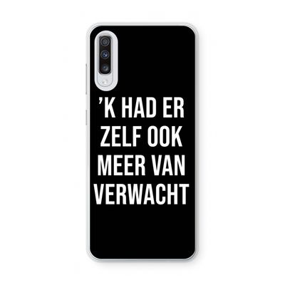 Meer verwacht - Zwart: Samsung Galaxy A70 Transparant Hoesje