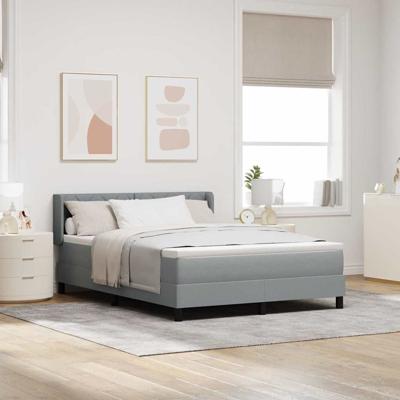 Boxspringbed met Matras - Lichtgrijs - 160 x 200 cm - Stof