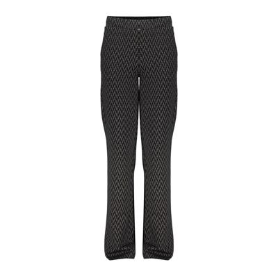 Geisha winter wide leg broek meisjes - zwart/wit - jacquard