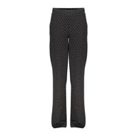 Geisha winter wide leg broek meisjes - zwart/wit - jacquard