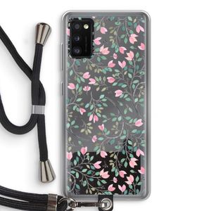 Sierlijke bloemen: Samsung Galaxy A41 Transparant Hoesje met koord