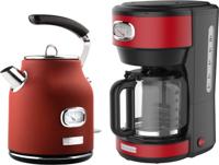 Westinghouse Retro waterkoker + filter-koffiezetapparaat - koffiefilter - rood