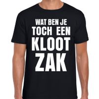 Wat ben je toch een klootzak fun tekst t-shirt zwart heren