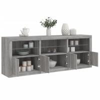 Dressoir met LED-verlichting 181,5x37x678 cm grijs sonoma eiken Dressoir met LED-verlichting 181,5x37x678 cm grijs sonoma eiken