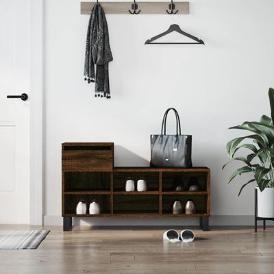 VidaXL Schoenenkast 102x36x60 cm bewerkt hout bruin eikenkleur