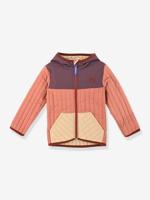 Lichtgewicht gewatteerde jas met binnenjas met ritssluiting voor kinderen FINKID pruim