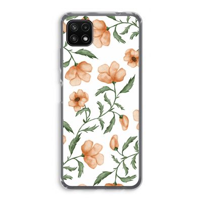 Peachy flowers: Samsung Galaxy A22 5G Transparant Hoesje