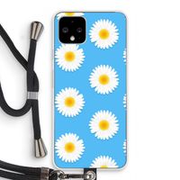 Margrietjes: Pixel 4 Transparant Hoesje met koord