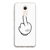 Middle finger white: Xiaomi Redmi 5 Transparant Hoesje