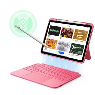 iPad 11" (A16) 2025 Flex Keyboard Case (Detachable) Pencil Bundle - US Layout-Pink