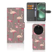 OPPO Find X6 | Telefoonhoesje | Met pasjeshouder | Flamingo