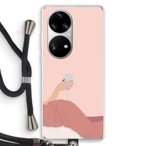 Wine: Huawei P50 Pro Transparant Hoesje met koord