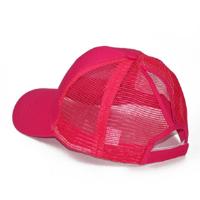 Zomer katoen mesh opening paardenstaart hoed zonnebrandcrème Baseballpet specificatie: ?? (Rose Red) - thumbnail