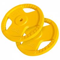 Voordeelbundel 2 x 15 kg Halterschijven Gripper Gietijzer Rubber Coating - 30 mm