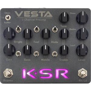 KSR Amplification Vesta 3 Channel 80s / 90s Preamp effectpedaal