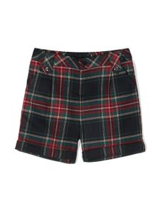 Patachou short en coton à motif tartan - Bleu