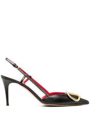 Valentino Garavani escarpins à détail VLogo 80 mm - Noir