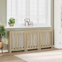 VidaXL Radiatorombouw 205x21,5x83,5 cm bewerkt hout sonoma eikenkleur
