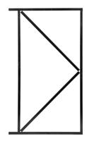IJzeren deurframe 155x100 cm zwart Tuindeco - Tuindeco