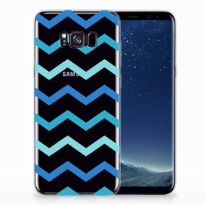 Samsung Galaxy S8 Plus TPU bumper Zigzag Blauw