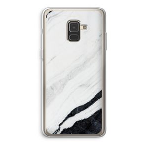 Elegante marmer: Samsung Galaxy A8 (2018) Transparant Hoesje