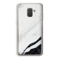 Elegante marmer: Samsung Galaxy A8 (2018) Transparant Hoesje