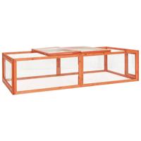 Konijnenhok 183x90x46,5 cm massief vurenhout