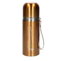 Thermosfles Leisure - RVS - isoleerfles - goud - 350 ml - Thermoflessen - met draaglus