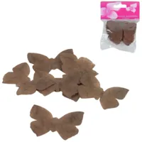 Confetti vlinders bruin 7 cm | 48 stuks