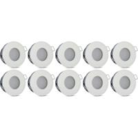 GU10 Inbouwspot Armatuur 10-Pack - IP65 Waterdicht - Mat Wit - Ø82mm
