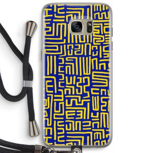 Majorelle Blue Print: Samsung Galaxy S7 Edge Transparant Hoesje met koord