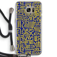 Majorelle Blue Print: Samsung Galaxy S7 Edge Transparant Hoesje met koord