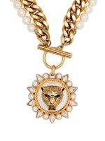 Roberto Cavalli collier à détail de tigre - Or