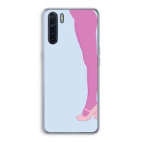 Pink panty: Oppo A91 Transparant Hoesje