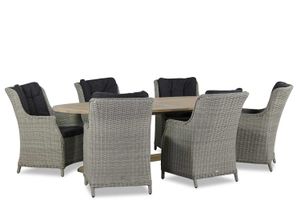 Garden Collections Buckingham/Brighton ovaal 240 cm dining tuinset 7-delig