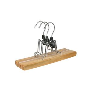 Set van 3x stuks houten broekhangers kledinghangers 24,5 cm    -