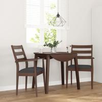 Eetkamerstoelen met kussens 2 stuks bruin massief hout rubber