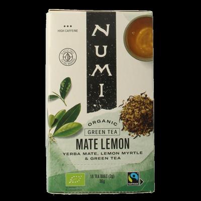 Numi Green tea mate lemon bio 18 Zakjes