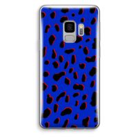 Blue Leopard: Samsung Galaxy S9 Transparant Hoesje