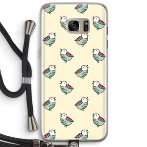 Vogeltjes: Samsung Galaxy S7 Edge Transparant Hoesje met koord