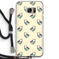 Vogeltjes: Samsung Galaxy S7 Edge Transparant Hoesje met koord