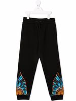 Marcelo Burlon County Of Milan Kids pantalon de jogging à imprimé ailes - Noir