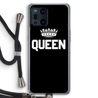 Queen zwart: Oppo Find X3 Transparant Hoesje met koord