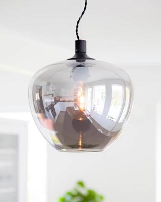 Hanglamp met smoke glas en E27 fitting &apos;By Rydens Bellissimo&apos;