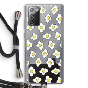 Spiegeleitjes: Samsung Galaxy Note 20 / Note 20 5G Transparant Hoesje met koord