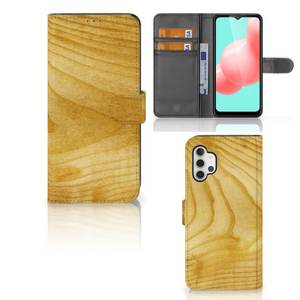 Samsung Galaxy A32 5G Book Style Case Licht Hout