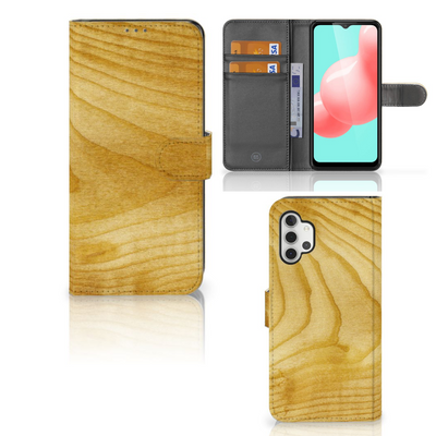 Samsung Galaxy A32 5G Book Style Case Licht Hout Samsung Galaxy A32 5G Book Style Case Licht Hout