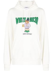 CHOCOOLATE hoodie en coton à logo imprimé - Blanc