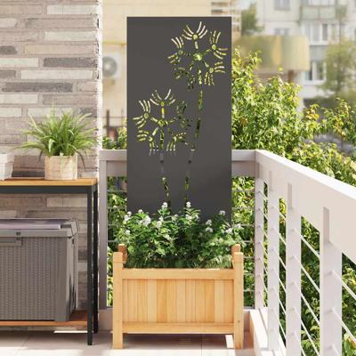 Tuin decoratief paneel Zwart 50 x 140 cm Koudgewalst staal