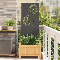 Tuin decoratief paneel Zwart 50 x 140 cm Koudgewalst staal